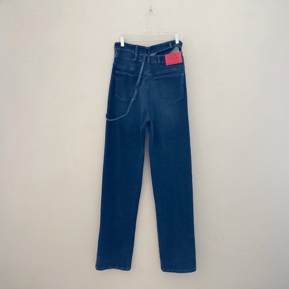 Ottolinger Wrap Jeans Medium Indigo Blue Denim Avant Garde Y2K Streetwear Runway - Picture 7 of 16
